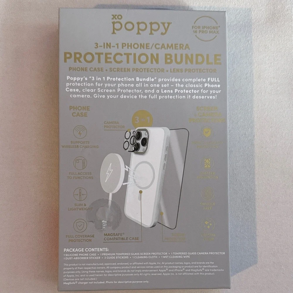 NIB 🤍 Protection Bundle for Apple iPhone 16 Pro Max 🤍